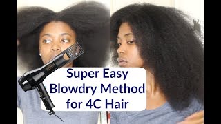 BlowDry 4C Natural Hair The Super Easy Way  Wahl Dryer [upl. by Isleana]