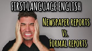 IGCSE First Language English  NEWSPAPER REPORTS VS FORMAL REPORTS EXTENDED WRITING Q3 [upl. by Acinod67]