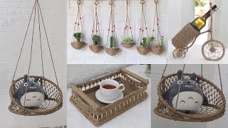 5 Jute craft ideas home decorating ideas handmade Jute craft projects [upl. by Iturhs852]