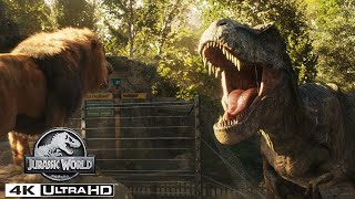 The Top T rex Moments in 4K HDR  Jurassic World [upl. by Aikenahs56]