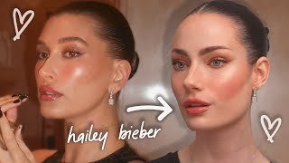 HAILEY BIEBER MAKEUP TUTORIAL How To Get Natural Bronzed Glowy Skin ✨ [upl. by Latihs249]