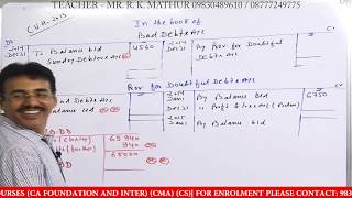 Provision for bad and doubtful debts Solved sums  Mathur Sir Classes [upl. by Apilef]