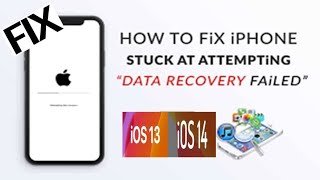 how to fix iPhone stuck on attempting data recovery screen in iOS 14 iOS 1361 [upl. by Crockett432]