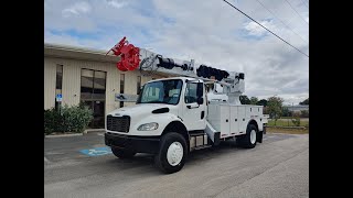 Altec DM47BTR Digger Derrick on 2015 Freightliner M2 106 4x4 Reg Cab Utility Truck Y6699 [upl. by Pubilis936]