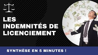 Les Indemnités De Licenciement Synthèse en 5 minutes [upl. by Garbers]