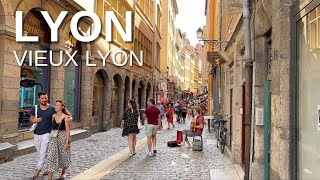 LYON Walking Tour 4K VIEUX LYON [upl. by Nolak426]