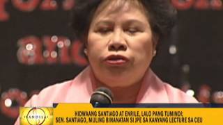 Miriam blasts Enrile in university talk [upl. by Bridges]