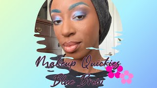 Makeup Quickes Blue Brows and Sparkles [upl. by Vina]