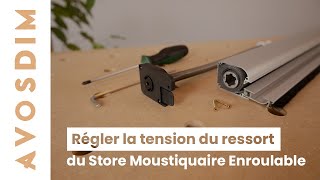 Comment régler la tension du ressort du Store Moustiquaire Enroulable Luxe [upl. by Ynohtnakram]