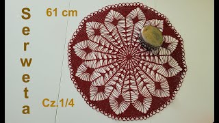 Cz14 Serweta bordo Burgundy napkin Servilleta burdeos 61 centymetrów średnicy [upl. by Ahsyekal]