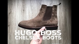 Hugo Boss Chelsea Boots Eden Cheb ‘Medium Brown’  UNBOXING amp ON FEET  fashion shoes  17  HD [upl. by Attenoj891]