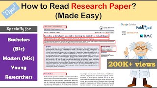 How to read a Research Paper  Made easy for young researchers [upl. by Enitsirk683]