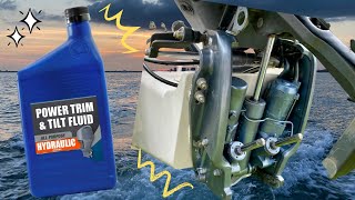 How to add or refill your Trim and tilt fluid on an outboard [upl. by Babcock613]