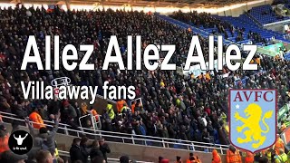 Aston Villa fans  Allez Allez Allez chant  away [upl. by Delilah]