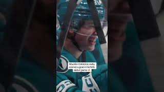 Macklin really said DEBUT 🔥🏒 nhl macklincelebrini [upl. by Yehsa]