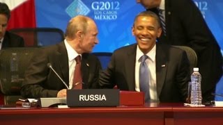 Putin and Obama share a laugh at G20 2012 [upl. by Gayel]