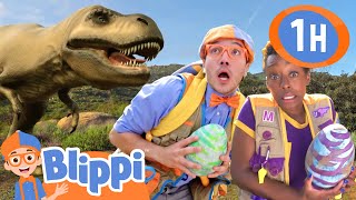 Blippi and Meekah Escape the Dinosaur Chase  Blippi amp Meekah Challenges and Games for Kids [upl. by Battat]