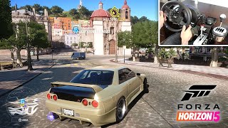 Drifting a Skyline R32 in Forza Horizon 5 [upl. by Yarw673]