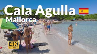 Cala Agulla Beach Walk Mallorca 4K Balearic Islands Majorca Spain 🇪🇸 [upl. by Ivett582]