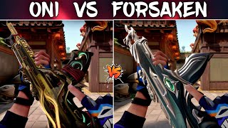 Oni Vandal VS Forsaken Vandal Comparison  Which One Is The Best Vandal Skin In Valorant [upl. by Hedy981]