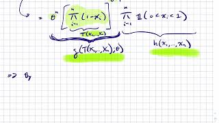 Finding a sufficient statistic by factorization [upl. by Assital]