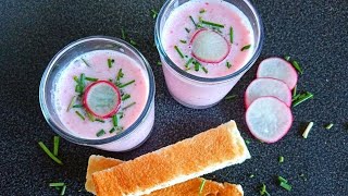 Smoothie de radis roses au chèvre frais  Radish smoothie [upl. by Enitsrik]