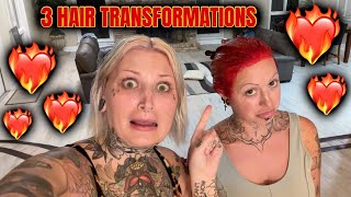 HER HAIR WAS A MESS 😅 3 DIFFERENT HAIR TRANSFORMATIONS [upl. by Uttica]