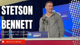 Stetson Bennett meets with the media at the NFL Combine [upl. by Akila]