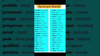 Synonyms in English grammar synonyms vocabulary shorts english shortsviral englishunlocked [upl. by Hurleigh]