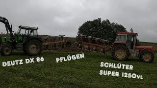 Pflügen mit 7 Scharen  Schlüter Deutz [upl. by Etnovahs]