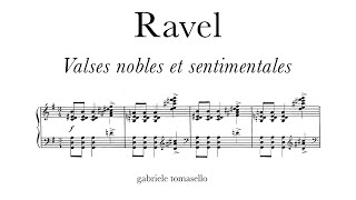 Ravel Valses Nobles et sentimentales  w score solo piano Tomasello [upl. by Anaihk]