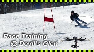 Ski Racing at Devils Glen  Drone Filming [upl. by Atteynad778]