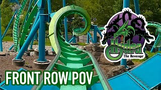 Hydra The Revenge Front Row POV Dorney Park BampM Floorless Coaster [upl. by Sudnak]