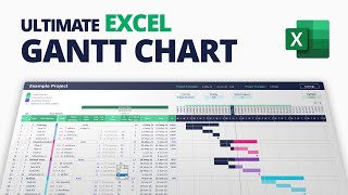 How to create Ultimate Excel Gantt Chart for Project Management with Smart Dependency Engine [upl. by Laehctim159]