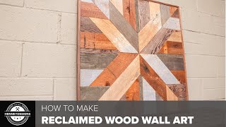 DIY Reclaimed Wood Wall Art  Woodworking [upl. by Dhiren]