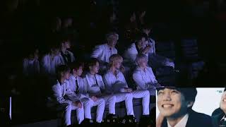 wanna one reaction to bts im fine  vcr  idol mga 2018 [upl. by Lodi]