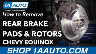 How to Replace Rear Brake Pads amp Rotors 1017 Chevy Equinox [upl. by Ahsirtak]