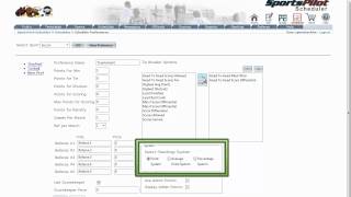 SportsPilot Scheduler  Create Schedule  Scoring Preferences [upl. by Nnyleitak]