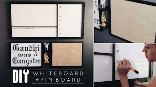 DIY Office Decor  Easy Whiteboard  Pinboard [upl. by Julietta510]