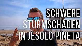 Schwere Sturmschäden in Jesolo Pineta [upl. by Aidnyl]