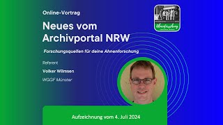 NEUES VOM ARCHIVPORTAL NRW [upl. by Zile967]