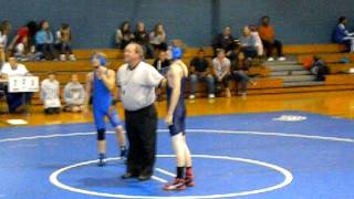 Dixon Middle School Wrestling Zack Briggs 3rd Mastch 11102011 [upl. by Thagard]