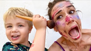 MY 3 YEAR OLD DOES MY MAKEUP [upl. by Reckford]