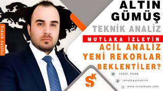 ACİL ANALİZ  ALTIN VE GÜMÜŞ ANALİZİ YENİ REKORLAR BEKLENTİLER [upl. by Ileana]