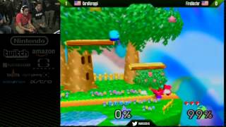 Apex 2015  SSB64  Top 16  KeroKeroppi Kirby vs Fireblaster Yoshi [upl. by Silecara]