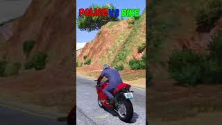 GTA V Police VS Bike🔥😯shorts gtav gaming [upl. by Vihs]