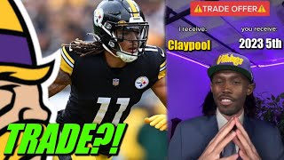 REPORT Vikings Have Had Discussions About Trading for Steelers WR Chase Claypool  NFL TRADE RUMORS [upl. by Ennovyhs]