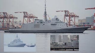 フランス海軍最新アキテーヌ級フリゲート艦ロレーヌの東京入港を撮ってみた青海南ふ頭公園 [upl. by Silvie]