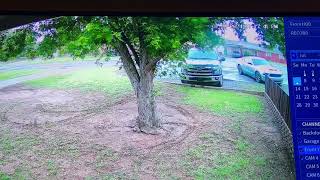 Lightning Bolt Strikes Tree Outside Home [upl. by Montana]