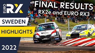 Rallycross Highlights  Cooper Tires Rallycross of Sweden 2022  Final Results of RX2e and Euro RX3 [upl. by Shamma12]